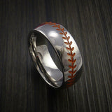 Cobalt Chrome Baseball Ring with Polish Finish - Baseball Rings
 - 3