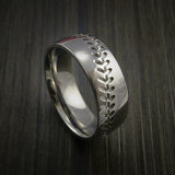 Titanium Baseball Ring with Polish Finish - Baseball Rings
 - 13
