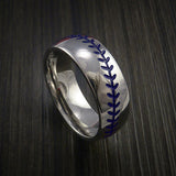 Cobalt Chrome Baseball Ring with Polish Finish - Baseball Rings
 - 8