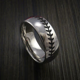 Cobalt Chrome Baseball Ring with Polish Finish - Baseball Rings
 - 11