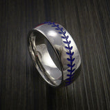 Cobalt Chrome Baseball Ring with Polish Finish - Baseball Rings
 - 7