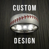 Custom Built Baseball Ring with Custom Stitching Color - Baseball Rings
 - 1