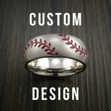 Custom Built Baseball Ring With Custom Double Stitching Color - Baseball Rings
 - 1